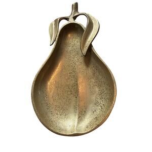 Vintage Brass Pear Ashtray/ Trinket/ Candy/Coin/ Soap Dish Rare from collector